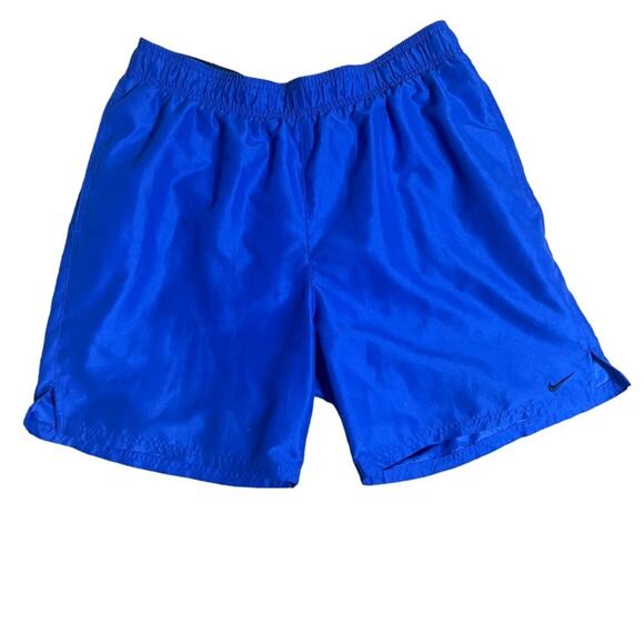 NIKE Men's Blue Drawstring Gym Athletic Running Shorts Size Large - Picture 1 of 7